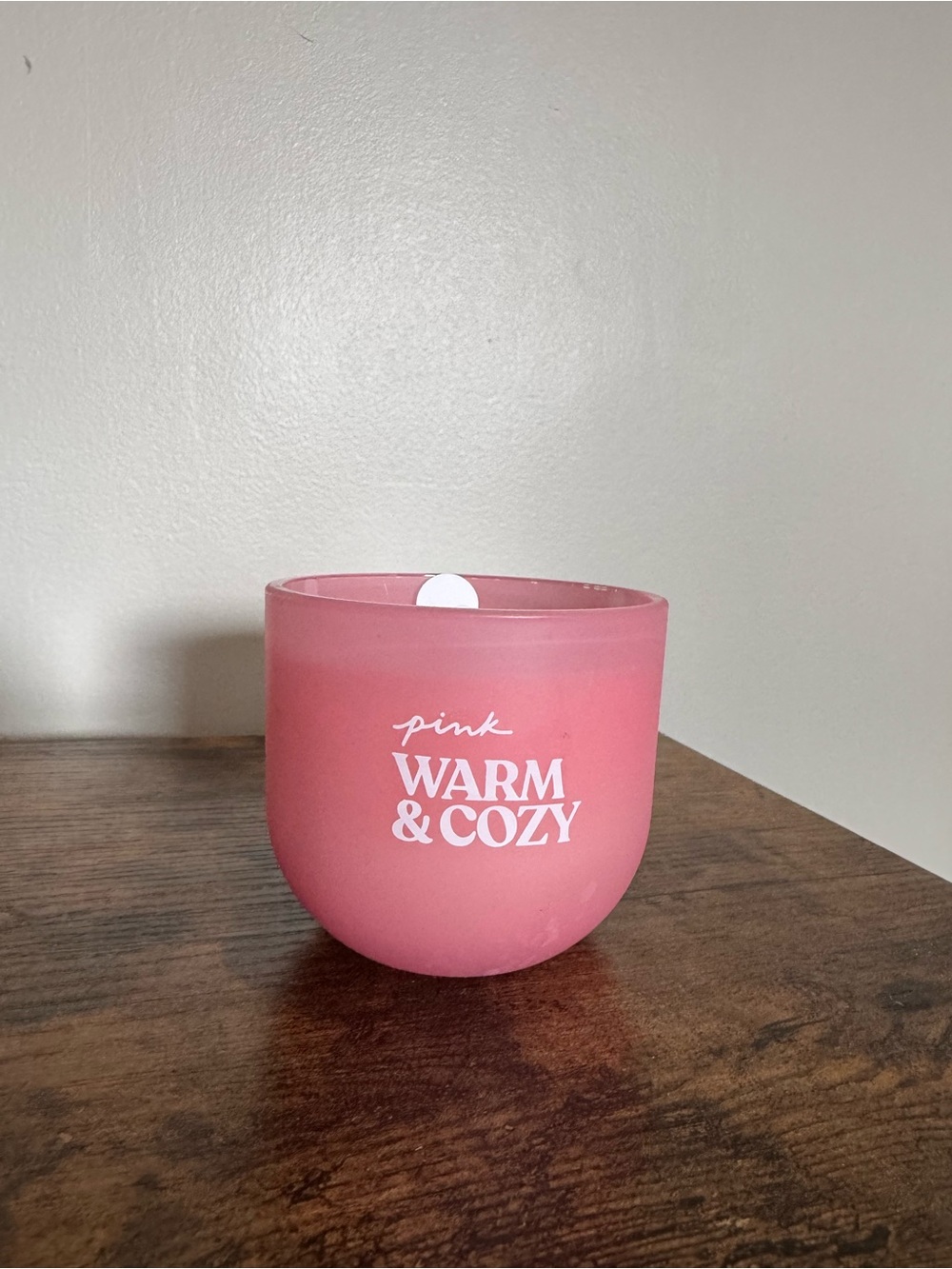PINK Victoria's Secret Pink "WARM & COZY" Scented Candle Jar